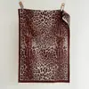 Bufanda Vintage de Alta Gama para Comercio Exterior con Diseño Jacquard de Estampado de Leopardo Europeo y Americano, Chal con Borlas de Imitación Cachemir para Otoño e Invierno