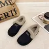 Novedad Invierno 2026 Mocasines con Forro de Terciopelo para Mujer, Suela Suave, Parte Superior Suave, Sin Cordones, Zapatos Cálidos de Algodón para Nieve para Mujer