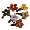 Pinza para el pelo de flor de felpa de alta gama para mujer con pelo en la parte posterior de la cabeza, Pinza para sujetar la mitad del pelo, Pinza grande de una palabra, Pasador de pico de pato
