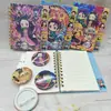 Nueva papelería de cuaderno Demon Slayer A7, pequeño cuaderno, bloc de notas portátil lindo, regalo para estudiantes y niños