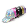 Gorra de hip-hop europea y americana transfronteriza Amazon AliExpress gorra de jazz de cuero PU colorido gorra de béisbol láser comercio exterior