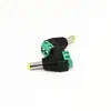 Cabeça macho DC sem solda, cabeça de alimentação tipo garfo de sintonia amarela, plugue DC 5521 macho para terminal de fiação, luz de monitoramento com Conector