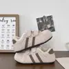 Zapatos Blancos Beier de Vellón con Velcro para Mujer 2026 Invierno Nuevo Estilo Estudiante Versátiles Casuales de Algodón
