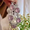 Pulsera de Calcedonia Rosa Natural Pulsera de Ágata Tendencia de Moda Celebridad de Internet Estilo Caliente Simple Favorita de la Diosa Regalo Modelo al por Mayor