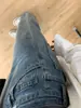 Jeans de Pierna Recta para Mujer con Forma de Pera, Nuevo Estilo de Otoño, Talla Grande, Cintura Alta, Holgados, Adelgazantes, Pierna Ancha, Largo hasta el Suelo