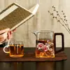 Tetera que cambia de color con vidrio resistente al calor engrosado antiquemaduras, Divisor de té para el hogar, Juego de té de alta gama