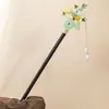 Pasador de Pelo Antiguo Hebilla de Paz Borla Pasador de Pasos Oscilantes Nuevo Estilo Chino Accesorios Hanfu Pasador Diario para Sujetar el Cabello Cheongsam para Mujeres
