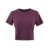 Camiseta de Mujer de Verano 2026 Nuevo Estilo Sexy Corta Cuello Redondo Manga Corta, Transpirable Amigable con la Piel Camiseta Base Top de Moda