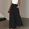 Pantalones Anchos de Verano 2026 Nuevos para Mujer con Cintura Elástica y Tiro Alto - Transfronterizos Europeos y Americanos Amazon