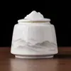 Lata de Chá Estilo Chinês Lata Vazia Lata Selada Lata de Armazenamento de Chá Lata de Armazenamento Lata de Porcelana Lata de Armazenamento de Chá À Prova de Umidade Chá Verde Chá Preto