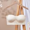 Chaleco de seda de hielo sin costuras con hombros descubiertos y espalda descubierta para mujer, transparente, invisible, pequeño cabestrillo envuelto en el pecho, copa fija, top de tubo sexy, ropa interior