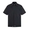 Camisa de Manga Corta a Cuadros con Botones Ocultos, Nuevo Estilo de Verano, Top Casual Holgado, Estilo Ligero y Maduro, Versátil para el Trabajo y los Trayectos