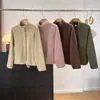 Jaqueta casual feminina nova de fleece para outono, adequada para uso ao ar livre, à prova de vento e leve. 13688