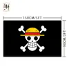 Bandera Pirata Más Vendida de Amazon Luffy 90X150Cm One Piece Impresión Digital En Stock Decoración Exterior