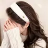 Diadema de lana de etiqueta dorada para uso diario para mujer, nueva diadema elegante y versátil 2026, accesorio para la cabeza de corona alta