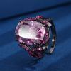 Otoño e invierno nueva joyería Zhuang Shengsheng cobre chapado en oro simulación rosa seca anillo lazo piedra principal 12*16