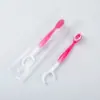 Cepillo de dientes desechable con perlas efervescentes, hilo dental, palillo de dientes, set de viaje para adultos, limpiador de lengua mini portátil para viajes de negocios