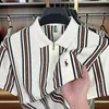 Camiseta de Verano Fina para Hombre con Cremallera y Raya Vertical de Manga Corta, Camisa Polo Casual Transpirable de Moda con Cuello Solapa