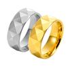 Joyería de oro de tungsteno moda Anillo de patrón de acero de tungsteno único con flor para hombre Joyería anillo para dedo de comida para hombre y mujer de oro europeo y americano punto