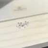 Pendientes de flor dulces y elegantes, únicos y creativos con circonita, estilo japonés deslumbrante flor de hielo nicho exquisitos versátiles pendientes de botón