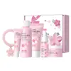 Conjunto Novo Laikou Sakura de 8 Peças Transfronteiriço Caixa de Conjunto de Produtos para Cuidados com a Pele Facial Presente de Aniversário Produtos de Cuidados com a Pele Transfronteiriços em Estoque