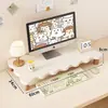 Organizador de escritorio, soporte para computadora de escritorio, elevador de monitor, base para pantalla de visualización, soporte de escritorio