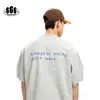 Forn3 Camiseta de Manga Corta Moda Callejera Retro Americana para Hombre Verano Nuevo Simple Estampado de Letras N1991
