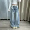 Jeans Retro Americanos Scimitar para Mujer, Temporada de Primavera, Tallas Grandes, Cintura Alta, Corte Holgado, Adelgazante, Tipo de Cuerpo Pera, Pantalones de Pierna Ancha