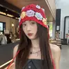 Nuevo Sombrero de Punto Artístico para Mujer de Primavera y Verano, Retro, Tejido Hueco, Borlas, Punta Cubierta, Correa para Protección de Orejas, Gorro de Punto