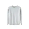 Comércio Exterior Transfronteiriço Suéter de Lã Pura de Inverno Masculino Gola Redonda Espessado Pulôver para Meia-idade e Jovens Roupa de Baixo Estilo Coreano Casual