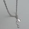 Collar de amor con retrato para mujer, diseño incrustado de diamantes, estilo europeo y americano, moda 2023, estilo Ins, estilo frío, cadena para la clavícula