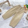 Pantalones Casuales de Verano para Niños y Niñas, Elegantes Pantalones Cortos de Zanahoria a la Moda Coreana con Parches de Letras