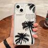 Silueta Palmera Adecuado para Honor 300Pro Cobertura Completa Mate70 Funda para Teléfono Huawei P70 Anti-Caída Nova13Pro Suave