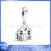 Pandora 925 Branco Cobre Banhado a Prata Frisado diy Olho do Diabo Pingente Rainbow Compass Corda Pingente Colar Pingente