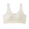 Ropa Interior para Niñas de Algodón Puro Sin Aros para Niñas de Secundaria en Periodo de Desarrollo, Cómoda, Transpirable, Antideslizante, Tirantes Anchos, Banda Elástica Elástica