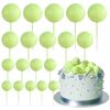 Fabricante Transfronteiriço Decoração de Bolo Pronta Plug-In Bola Dourada Bola de Espuma Conjunto de Cores Misturadas Bola Cor Macaron Ins