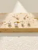 Estilo Minimalista Compacto Bola Tres Piezas Set de Pendientes, Pendientes de Moda y Versátiles para Mujeres, Pendientes de Estilo Ejecutivo de Alta Gama