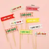 2.14 Decoración de Pastel para el Día de San Valentín Figura de Osito Lindo Sentado Rojo Amor Acrílico Inserto Decorativo para Hornear