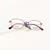 Montura de Gafas de Moda para Mujer Cuadrada Titanio Full-Frame Montura de Gafas Casual de Negocios Se Pueden Montar Lentes Graduados 2973