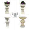 Vaso de Flores Grande Estilo Europeu Romano Coluna Jardim Adereços Vintage Pátio Jardim Villa Entrada Piso Suporte Vaso de Flores Grande