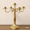 Candelabro de Estilo Francés Vintage para Mesa de Comedor, Portavelas Romántico Retro, Base para Atrezo de Fotografía Estilo Europeo, Blanco Roto