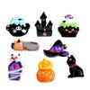 Calabaza de Halloween de dibujos animados, accesorios divertidos de resina con pegamento en crema para refrigerador, pegatinas, horquillas, parches, material