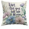Funda de Almohada Colorida de Lirio e Hortensia, Best-Seller de Amazon Transfronterizo de Primavera, para Oficina y Dormitorio