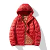 Chaqueta de plumón ligera de grafeno para hombre y mujer, abrigo con capucha casual cálido a prueba de viento para otoño e invierno, estampado personalizado