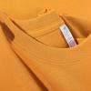 Cómoda camiseta de manga corta drapeada de algodón pesado de 250 g de jengibre, holgada, sencilla y combinable, de verano, para hombre y mujer, de media manga.