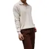 2023 Estilo Preguiçoso Cor Sólida Polo Masculino e Feminino Tendência Suéter Fino Jaqueta Super Quente Estilo Hong Kong Estudantes Versátil e Solto