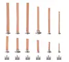 Vários tamanhos de pavio de vela de madeira com suporte de ferro pavio de vela para fazer velas vela DIY pavio de vela artesanal