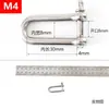 Grillete en D de Acero Inoxidable 304 Grillete en Forma de Arco Hebilla de Elevación Marina Anillo de Conexión para Cable de Acero M4-M38
