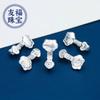 Colgante de cuentas de la suerte de plata pura 999 3D de plata dura, hecho a mano, material de cuentas, accesorios de joyería DIY