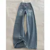 Jeans de Pierna Ancha de Tiro Alto Bordados para Mujer Persona Alta Tide Carp en stock Caída Versátil Sueltos Adelgazantes Pierna Recta Pantalones Largos